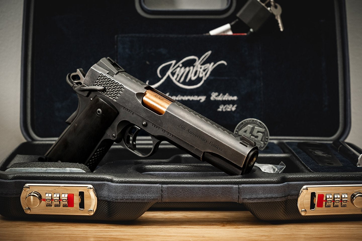 Kimber 45th Anniversary 45 ACP W/ Custom Case