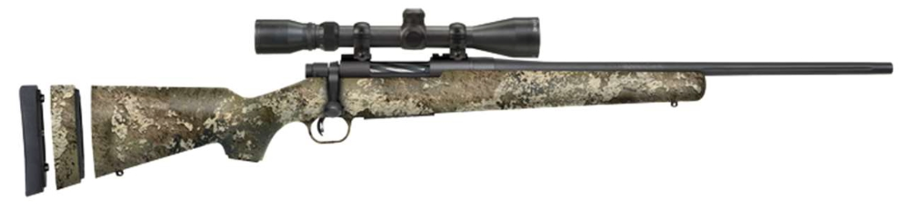 Compact Mossberg Patriot Super Bantam 243 Win True Timber Strata W/ Scope